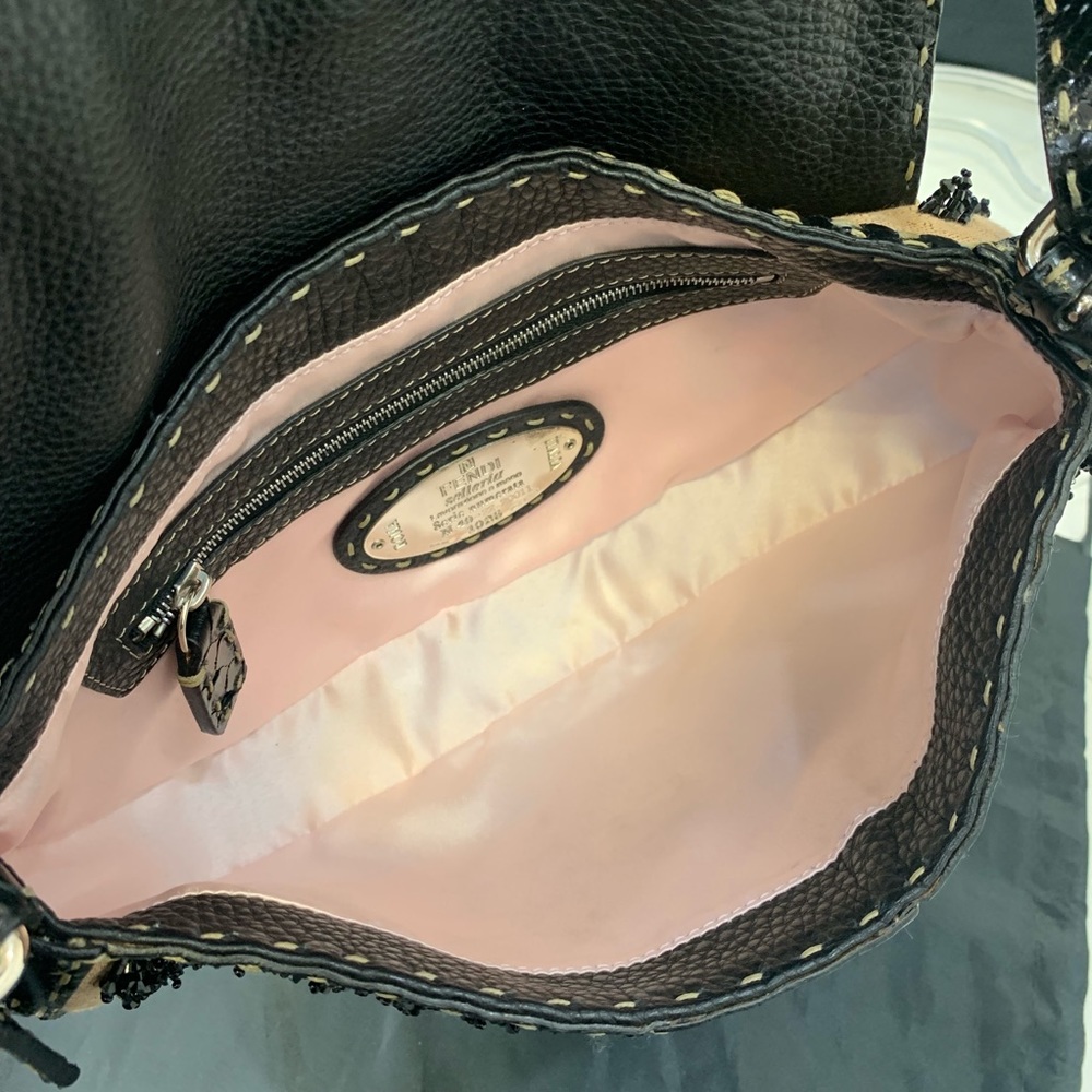 LN FENDI beaded baguette handbag - Picture 3 of 8